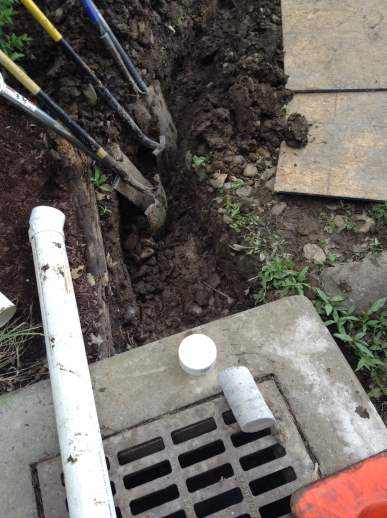 New drain installed to remove standing water