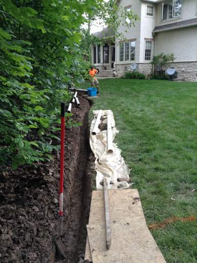 New 4 inch lines are used to maximize water flow