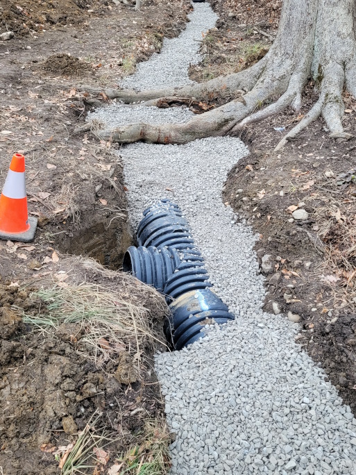 Adding a joint for future expansion of the drainage system