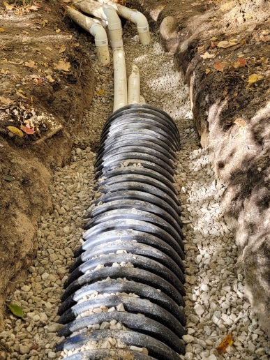Tying lines together into the main drain line