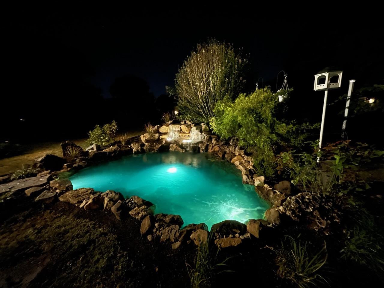lighted water feature